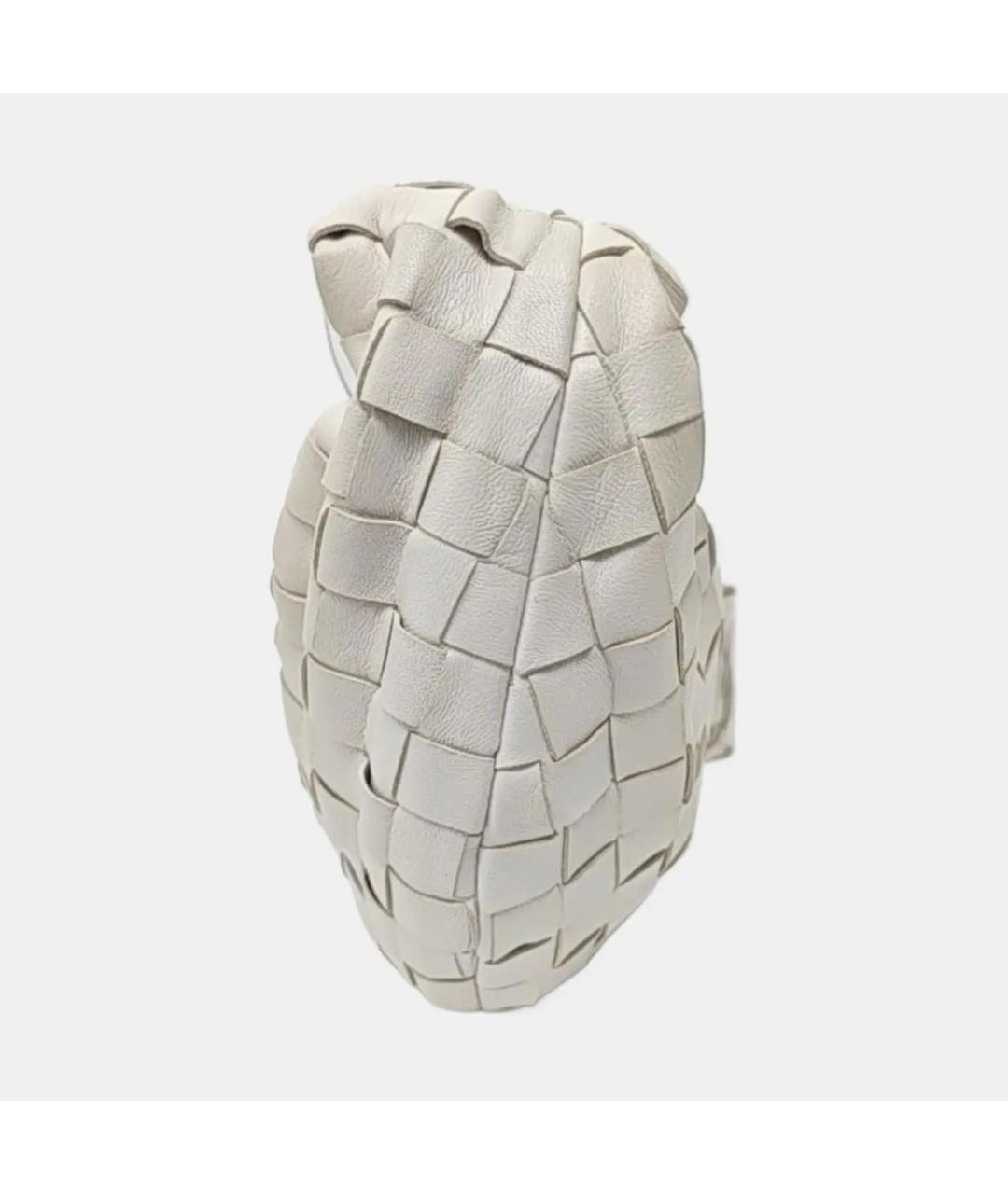 BOTTEGA VENETA Белая кожаная сумка с короткими ручками, фото 2