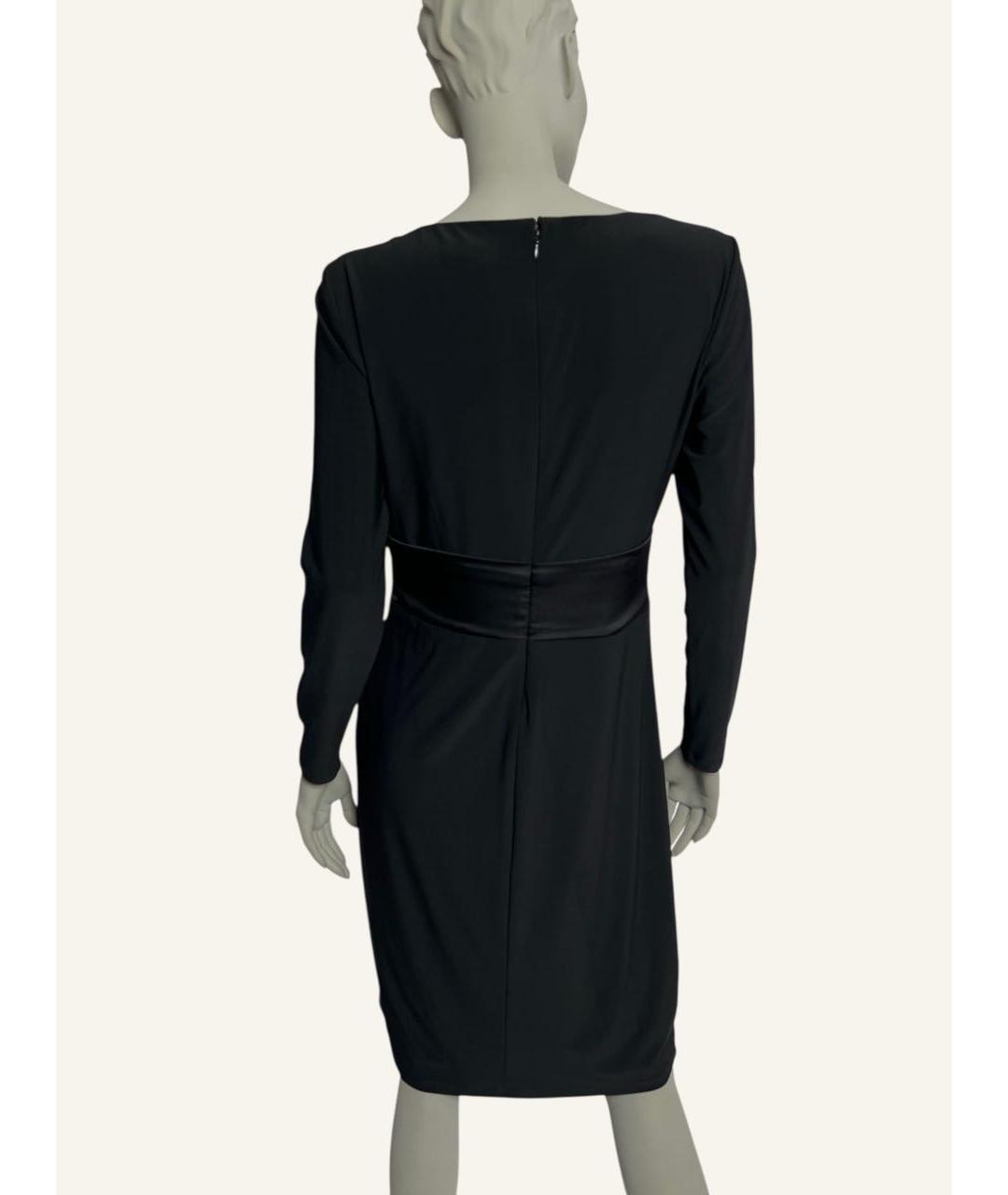 RALPH LAUREN Черное полиэстеровое коктейльное платье, фото 4