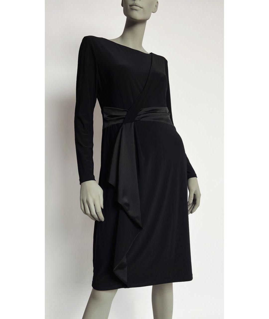 RALPH LAUREN Черное полиэстеровое коктейльное платье, фото 5