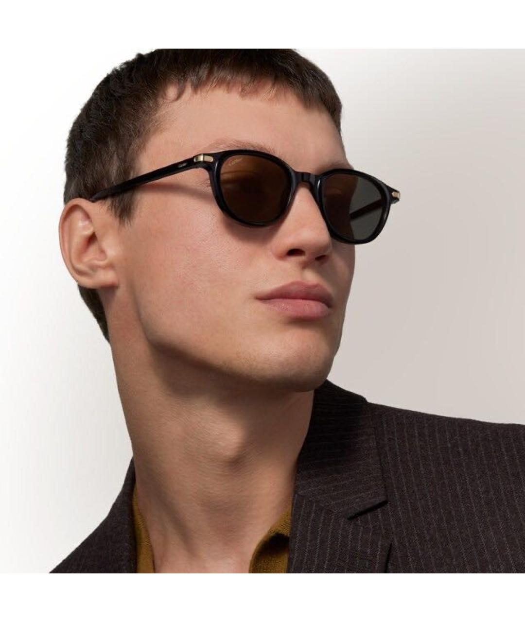 CARTIER Черные пластиковые солнцезащитные очки, фото 3