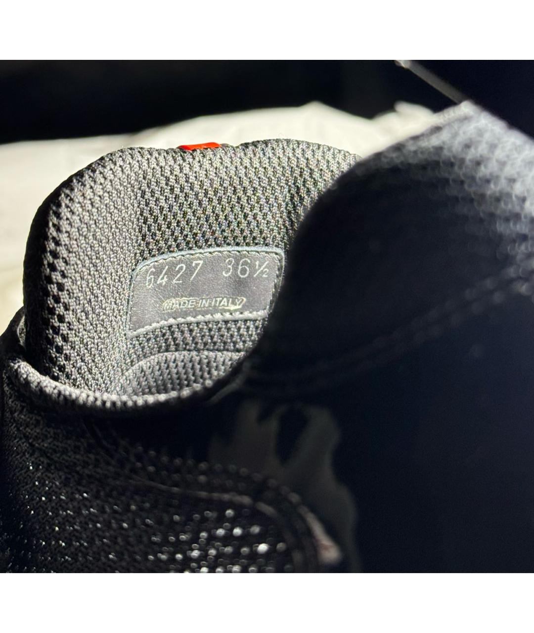 PRADA Черные текстильные кроссовки, фото 4