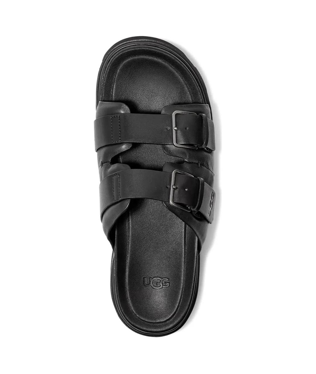 UGG AUSTRALIA Черные кожаные сандалии, фото 4