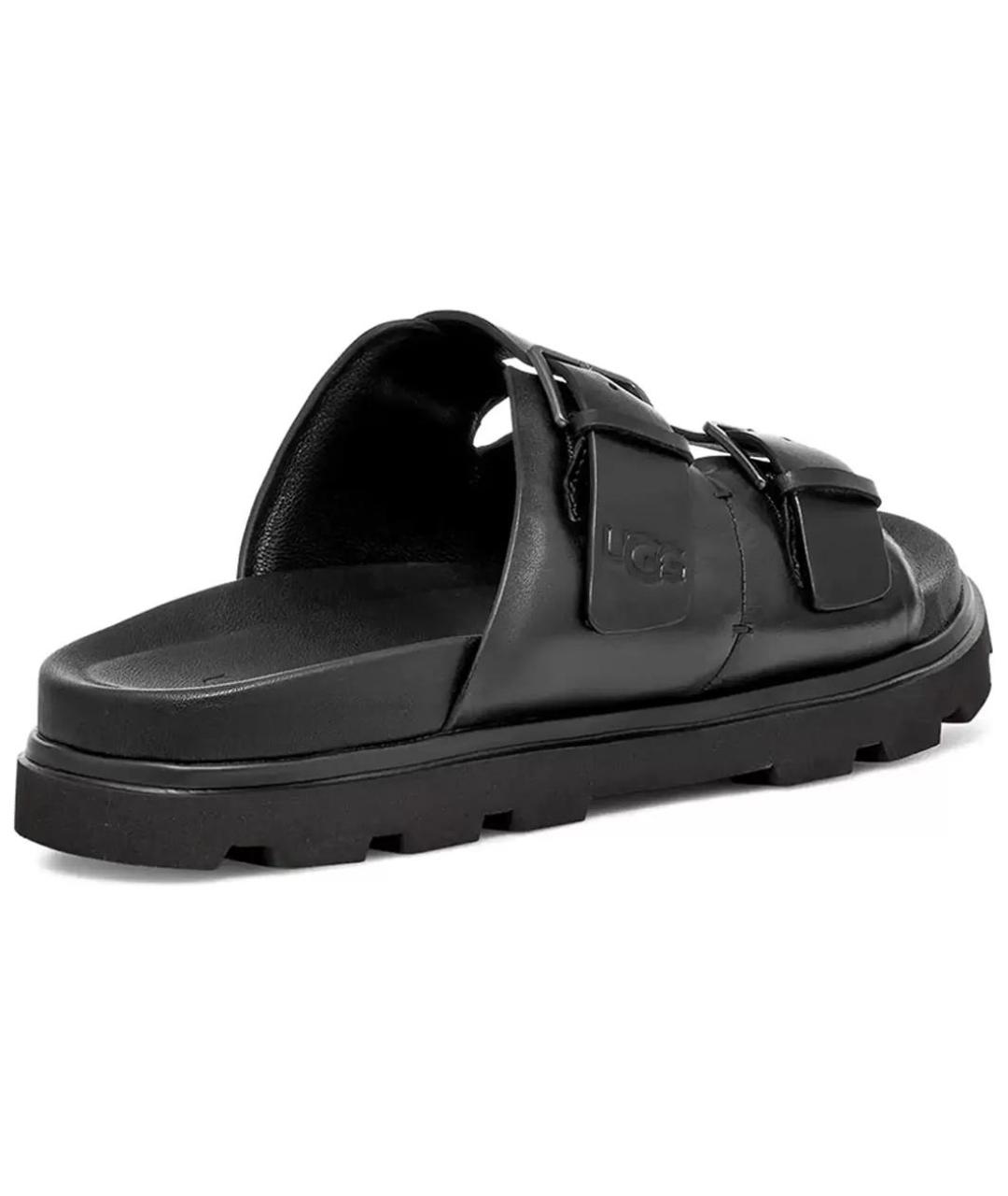 UGG AUSTRALIA Черные кожаные сандалии, фото 3