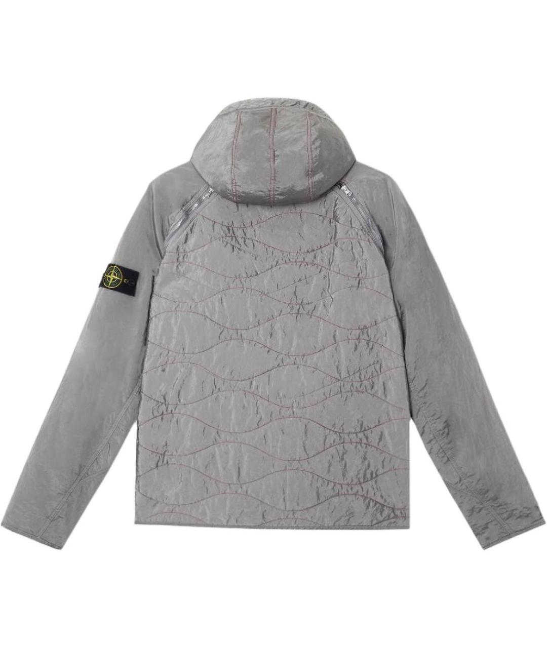STONE ISLAND Серая полиамидовая куртка, фото 2