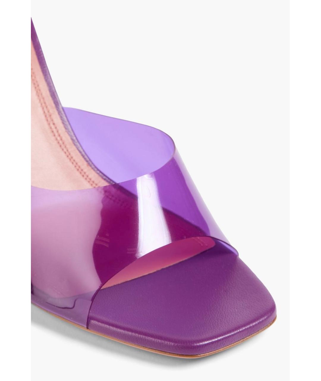 Amina Muaddi Фиолетовые мюли, фото 4