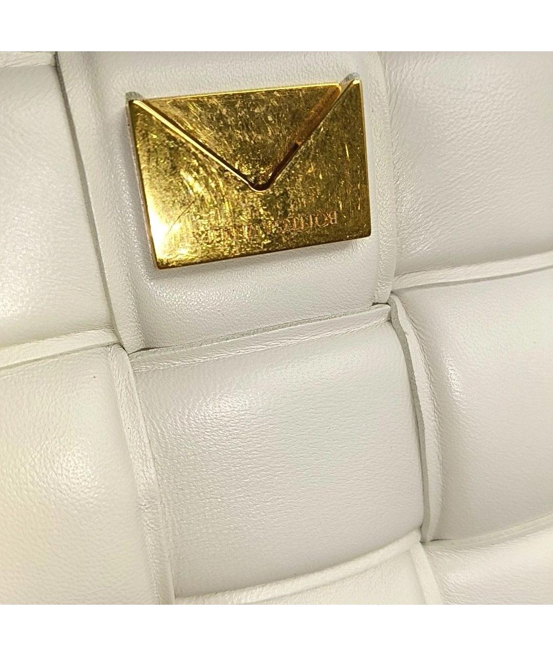BOTTEGA VENETA Белая кожаная сумка через плечо, фото 8