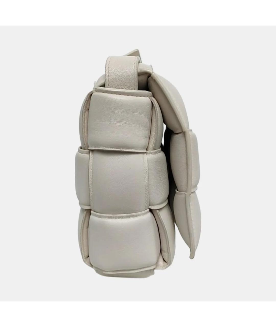 BOTTEGA VENETA Белая кожаная сумка через плечо, фото 3