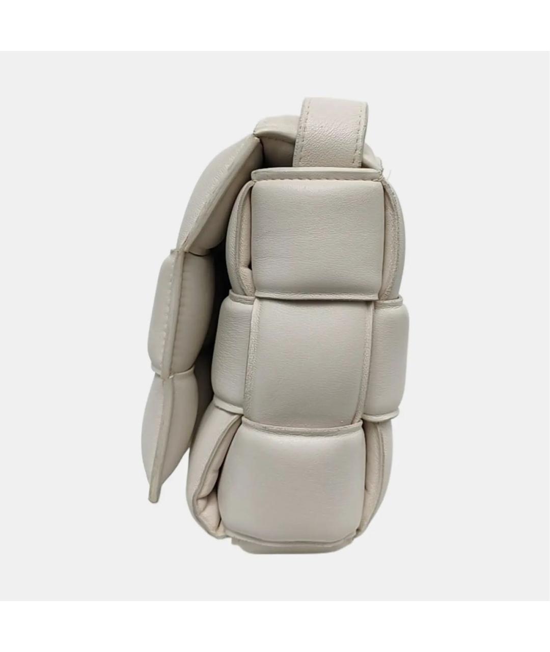 BOTTEGA VENETA Белая кожаная сумка через плечо, фото 2