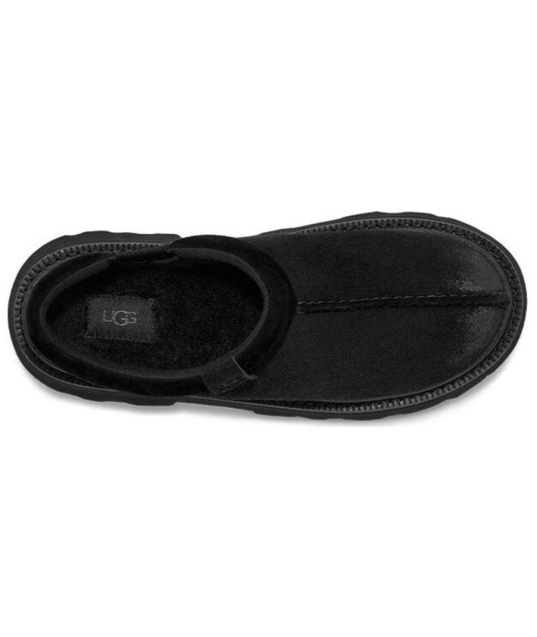 UGG AUSTRALIA Черные нубуковые низкие ботинки, фото 5