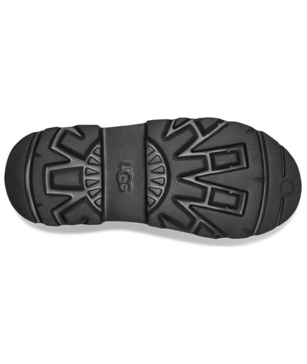 UGG AUSTRALIA Черные нубуковые низкие ботинки, фото 7