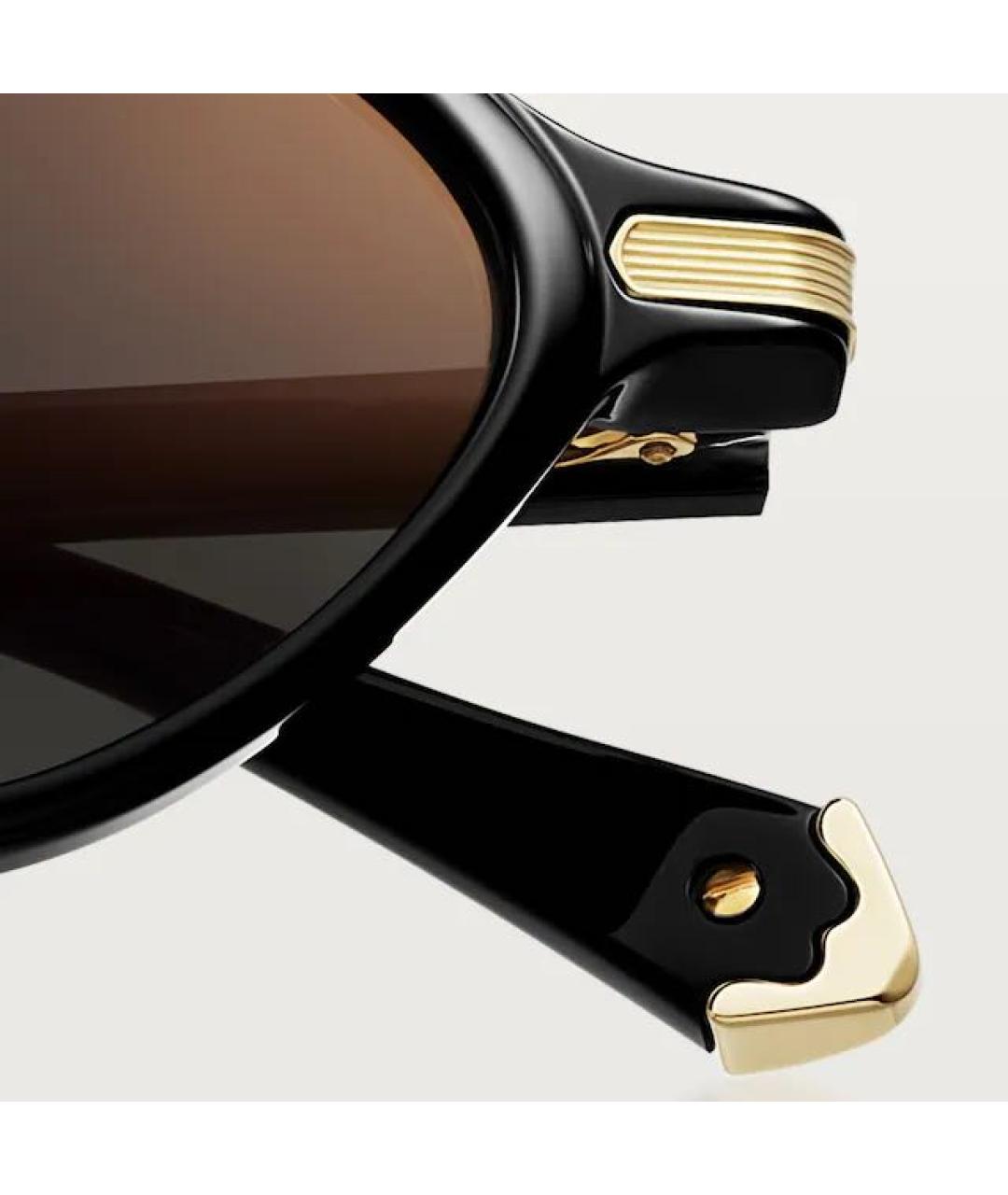 CARTIER Черные пластиковые солнцезащитные очки, фото 3