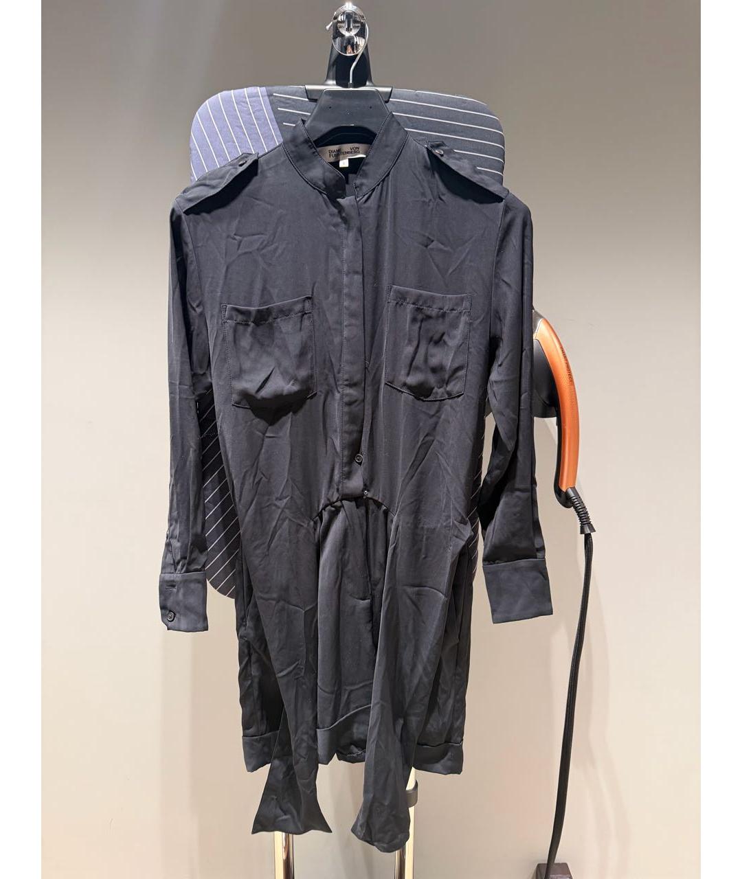 DIANE VON FURSTENBERG Черный шелковый комбинезон, фото 3