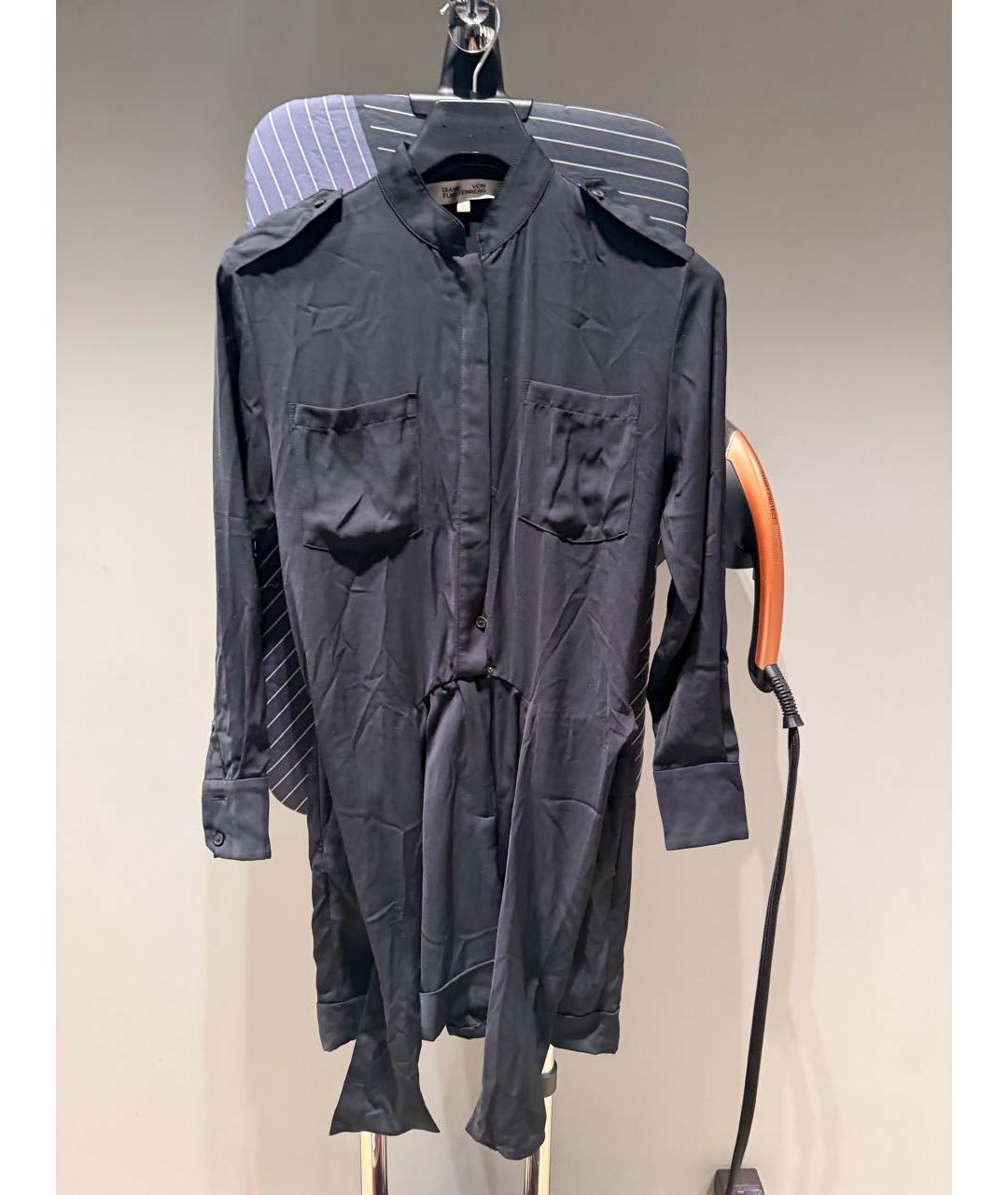 DIANE VON FURSTENBERG Черный шелковый комбинезон, фото 5