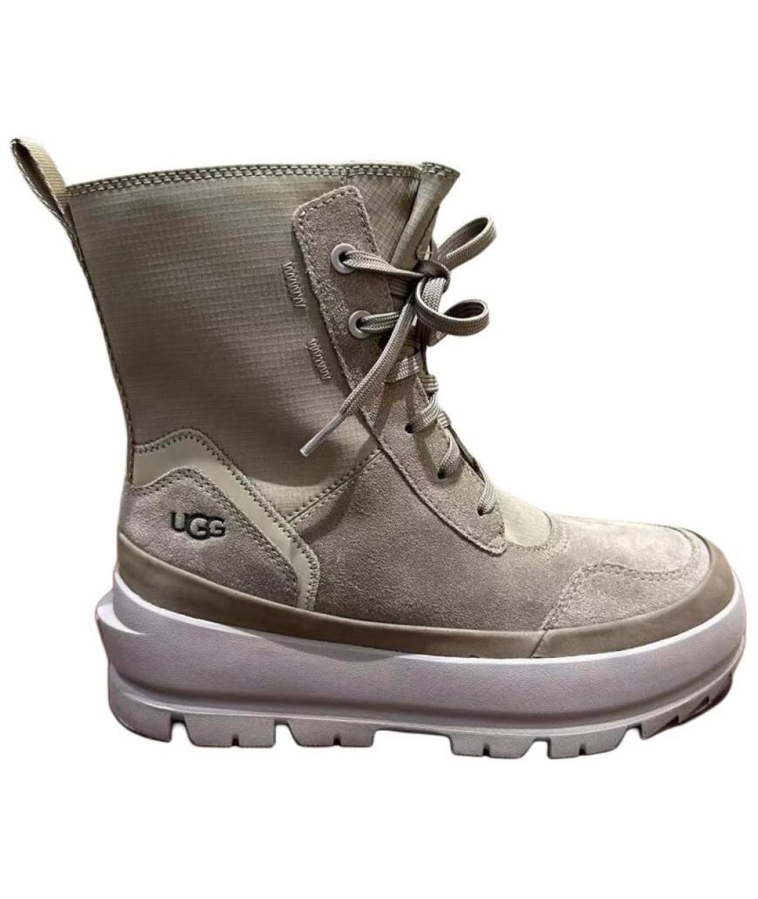 UGG AUSTRALIA Бежевые нубуковые ботинки, фото 1