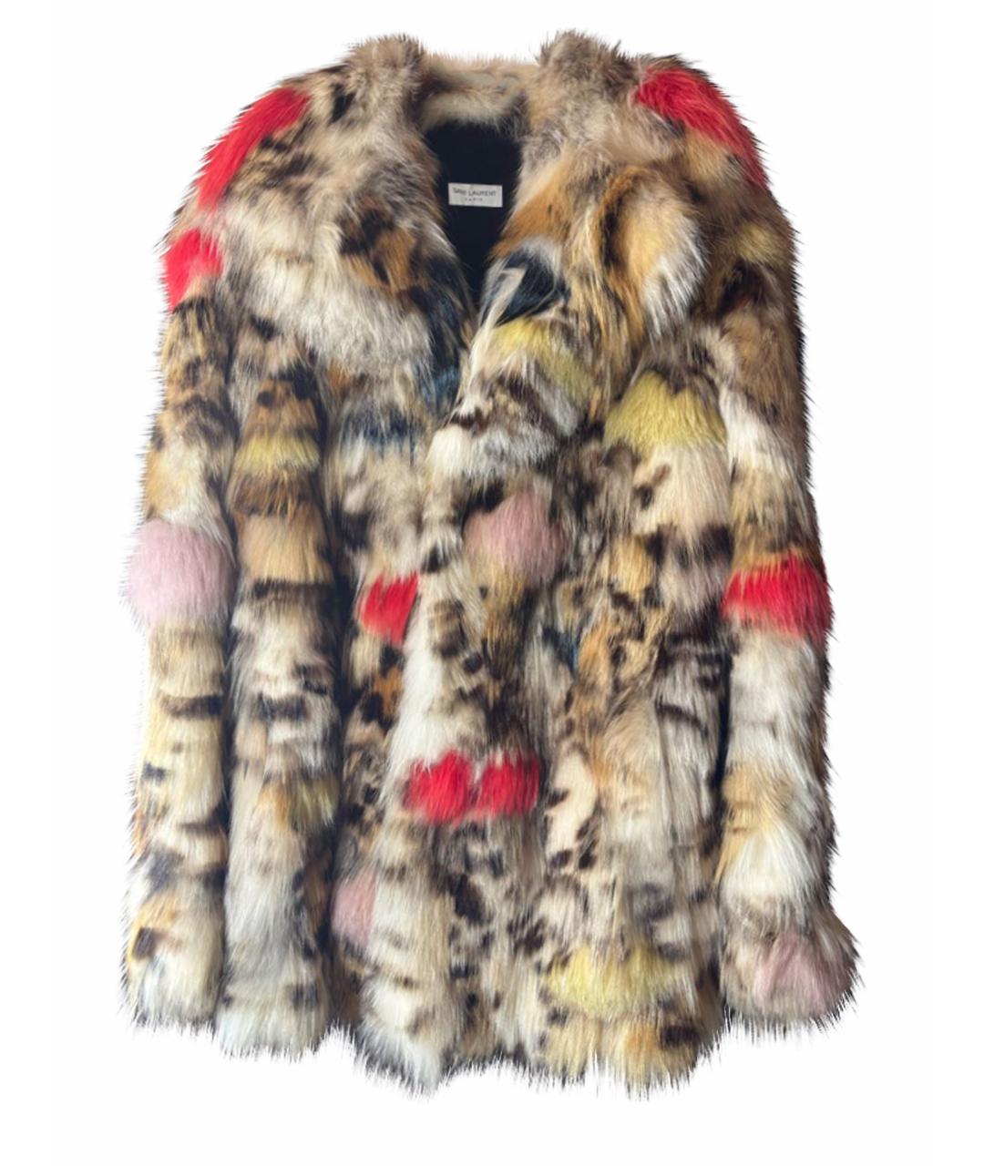 SAINT LAURENT Меховая шуба, фото 1