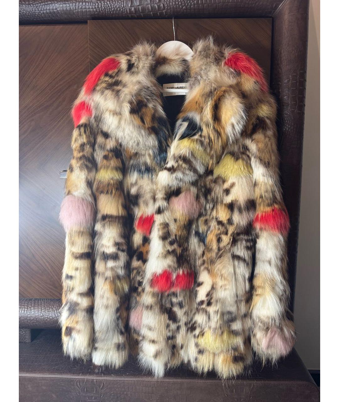 SAINT LAURENT Меховая шуба, фото 6