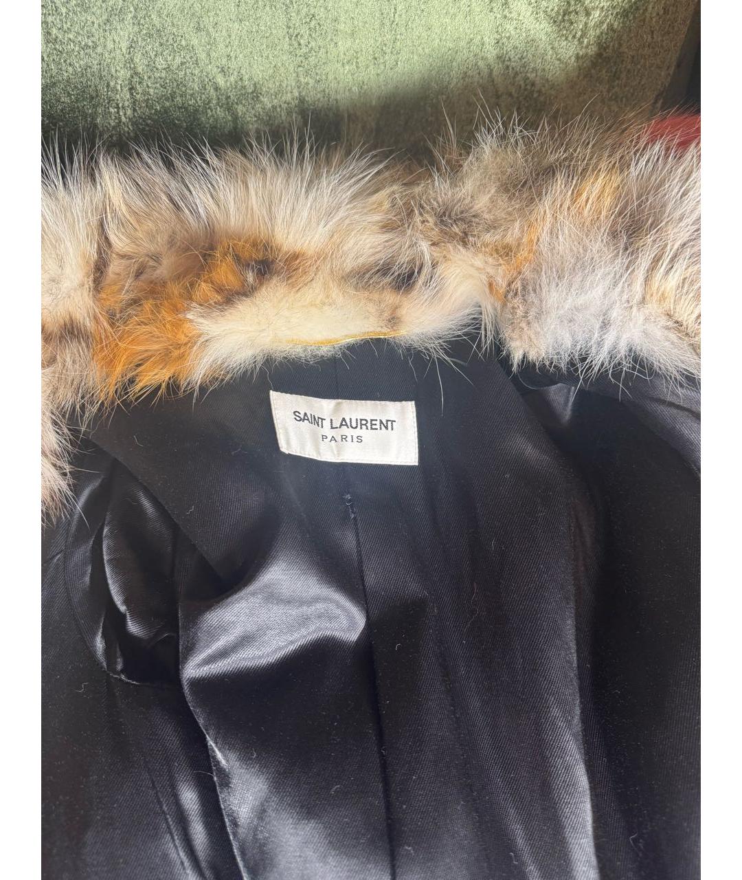 SAINT LAURENT Меховая шуба, фото 3