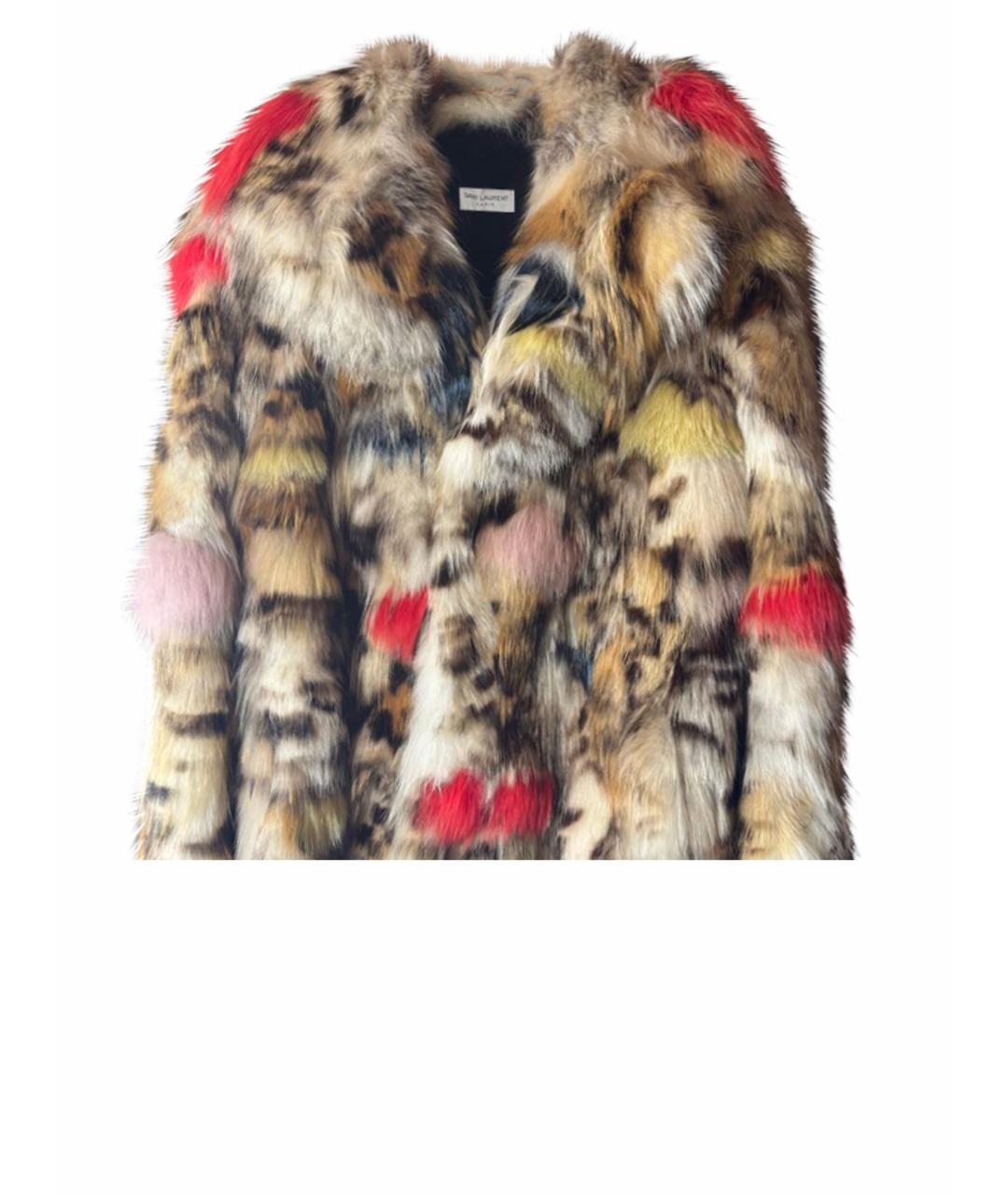 SAINT LAURENT Меховая шуба, фото 7
