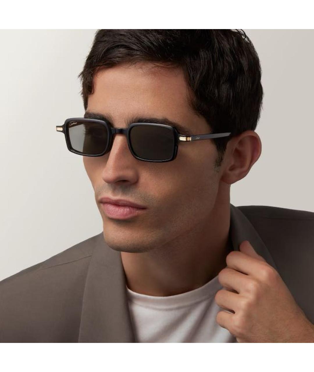 CARTIER Черные пластиковые солнцезащитные очки, фото 3