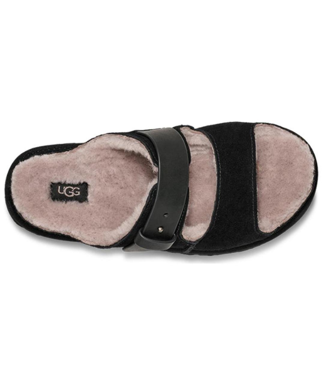 UGG AUSTRALIA Черные замшевые сандалии, фото 5