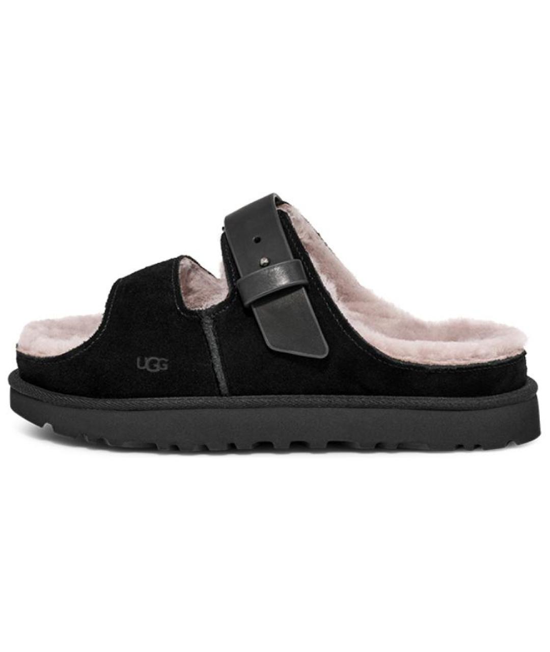 UGG AUSTRALIA Черные замшевые сандалии, фото 6