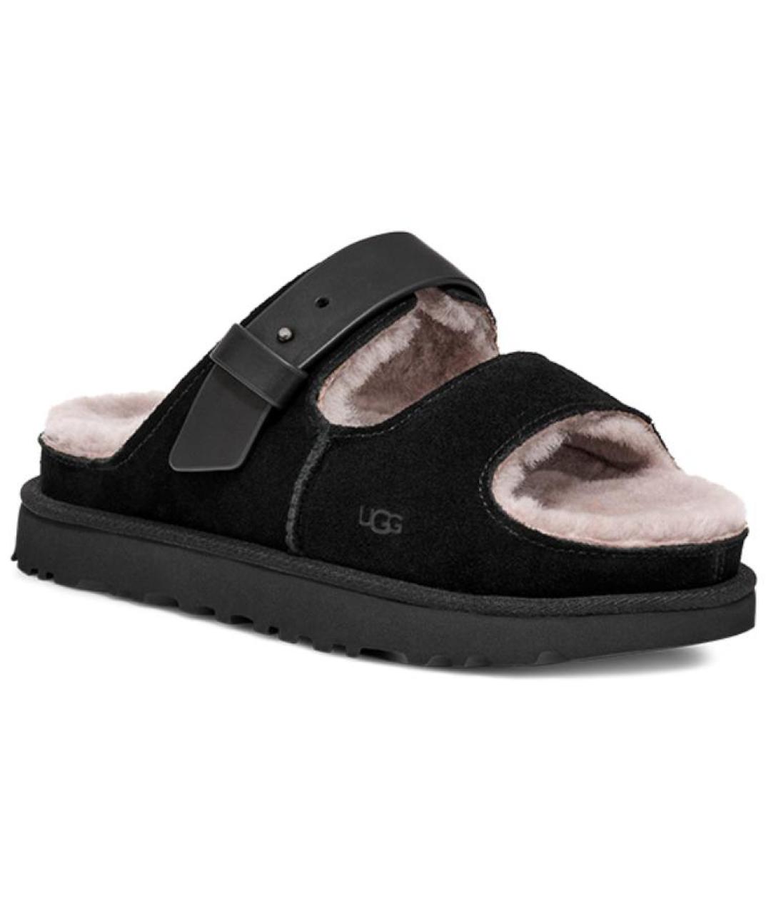 UGG AUSTRALIA Черные замшевые сандалии, фото 3