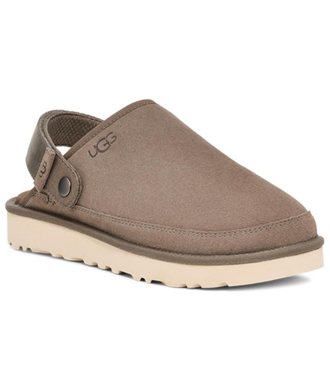 UGG AUSTRALIA Коричневые нубуковые слипоны, фото 3