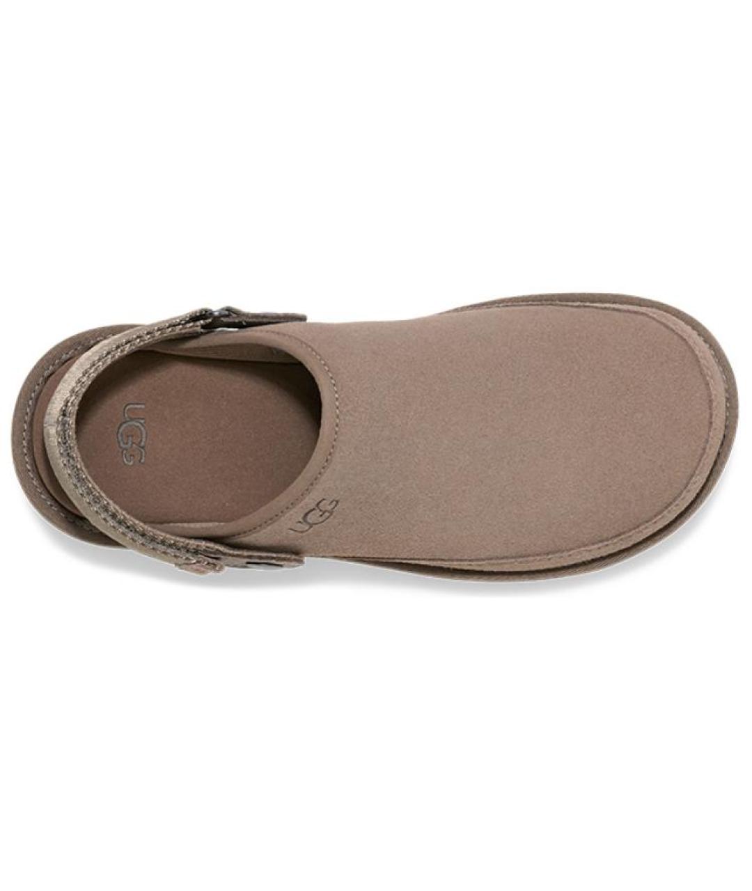 UGG AUSTRALIA Коричневые нубуковые слипоны, фото 5