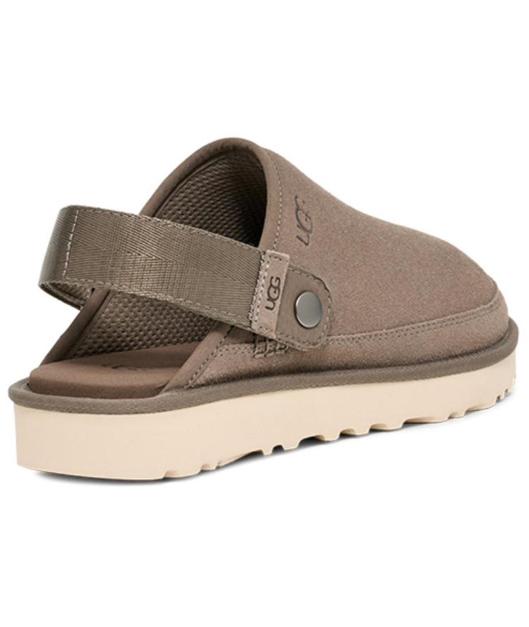 UGG AUSTRALIA Коричневые нубуковые слипоны, фото 4