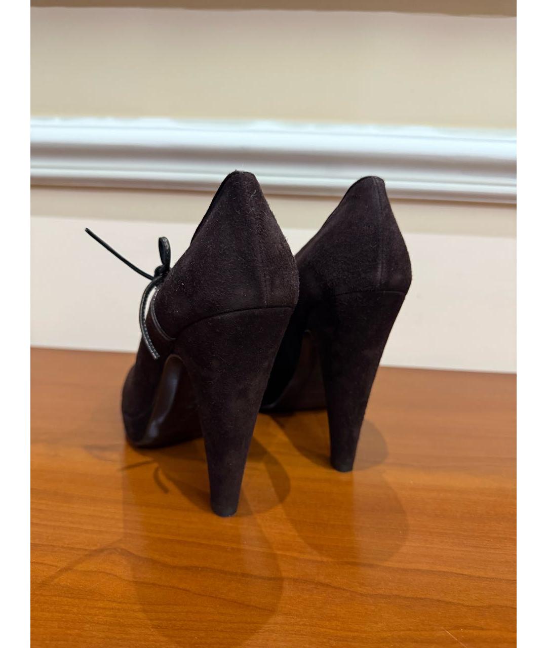 SERGIO ROSSI Коричневые замшевые туфли, фото 4