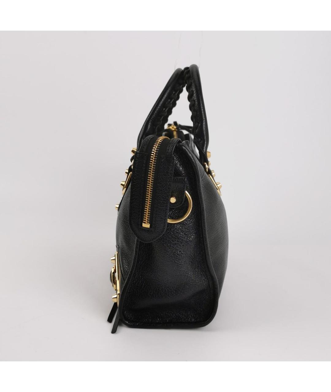 BALENCIAGA Черная кожаная сумка через плечо, фото 2