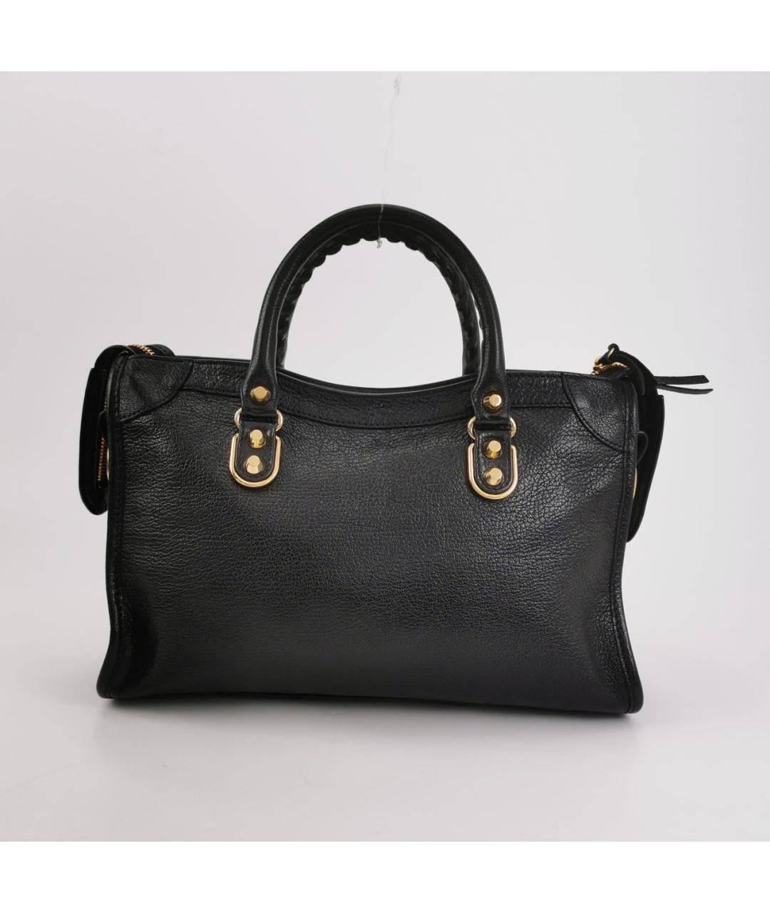 BALENCIAGA Черная кожаная сумка через плечо, фото 4