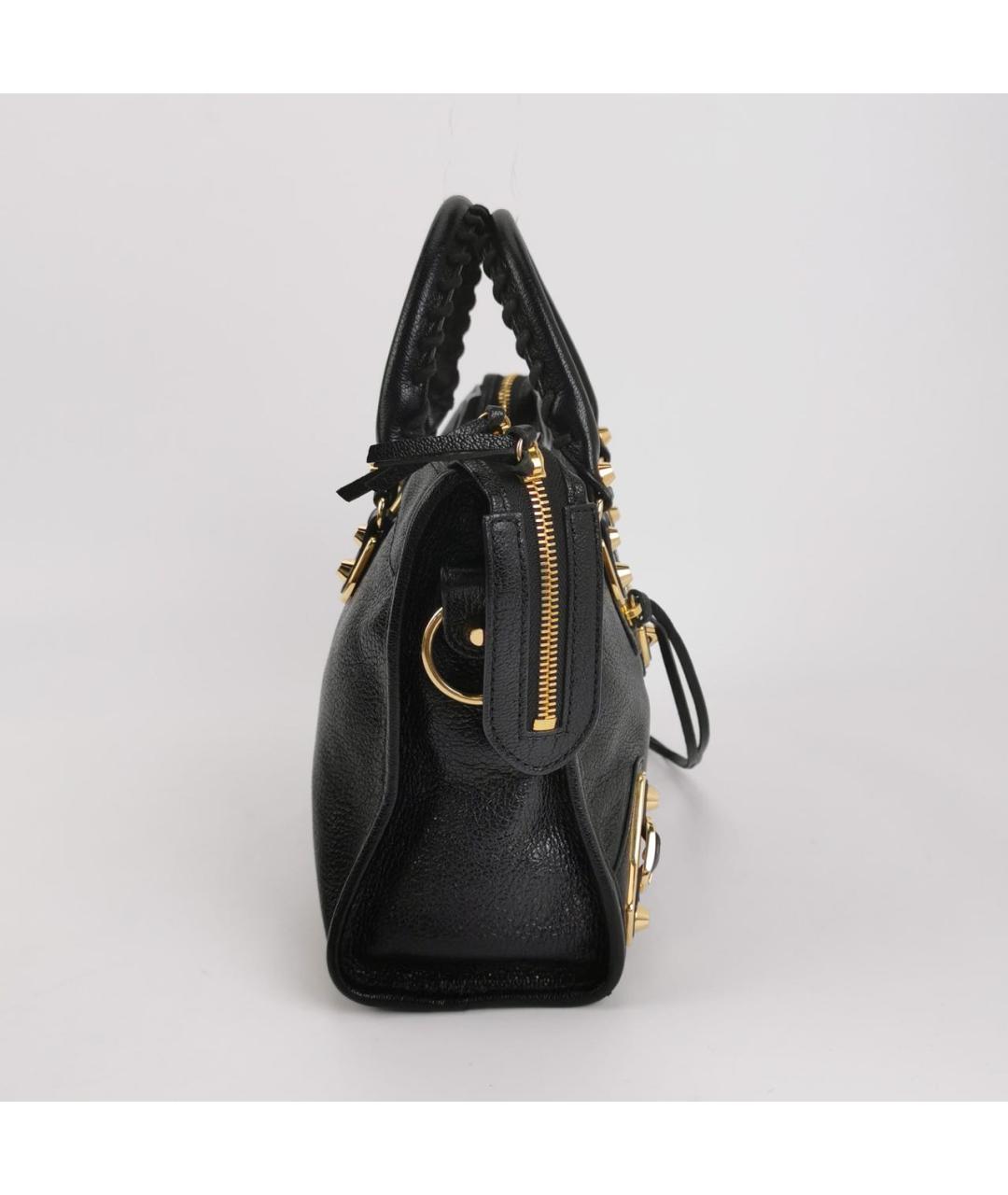 BALENCIAGA Черная кожаная сумка через плечо, фото 3