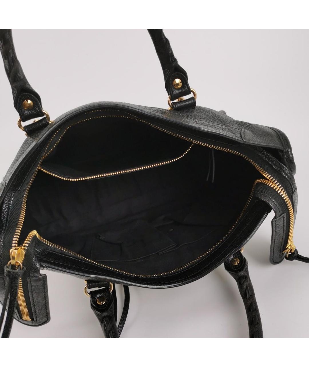 BALENCIAGA Черная кожаная сумка через плечо, фото 6