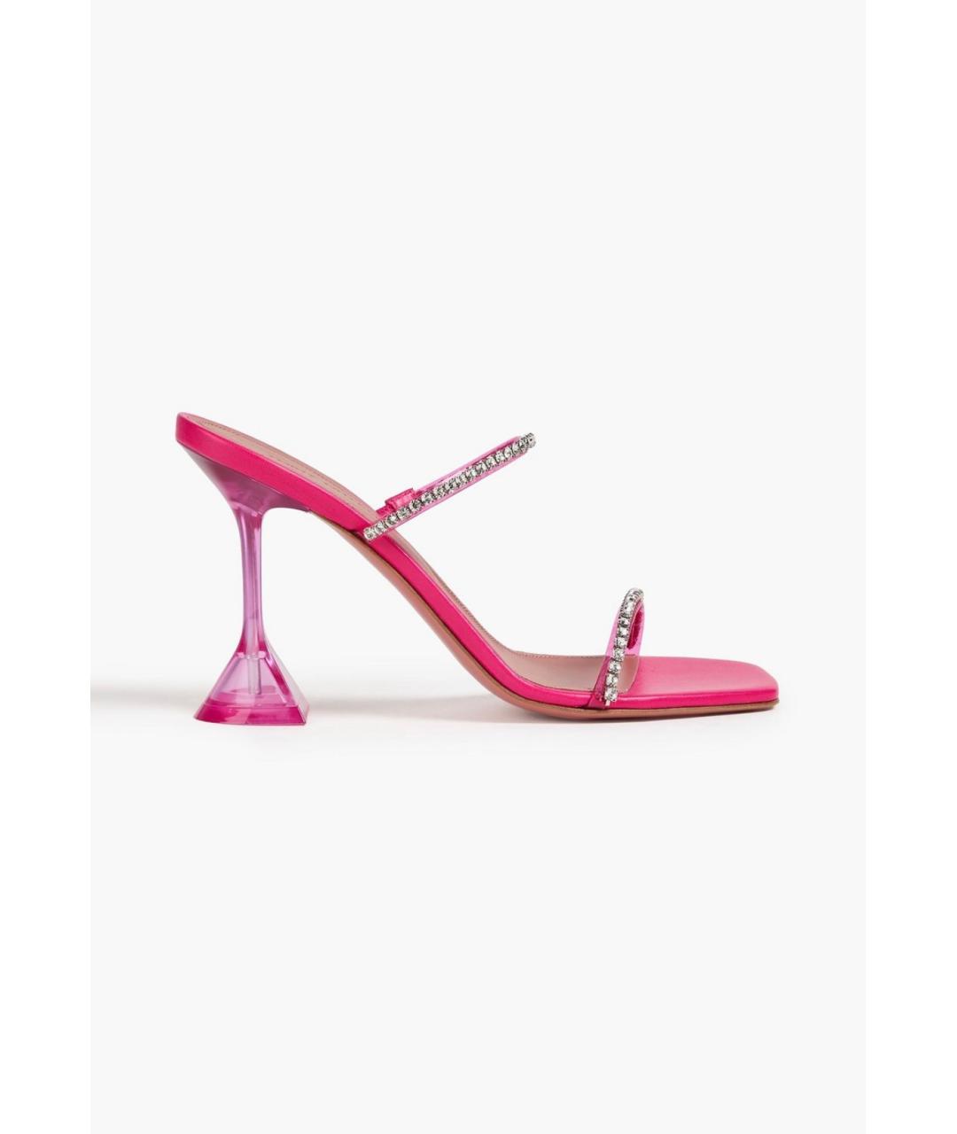 Amina Muaddi Фуксия мюли, фото 5