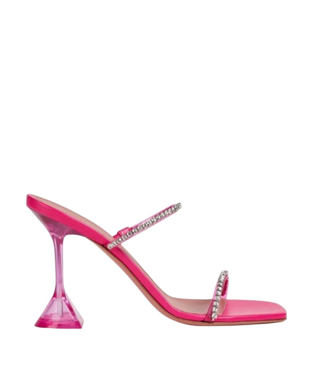 Amina Muaddi Фуксия мюли, фото 1