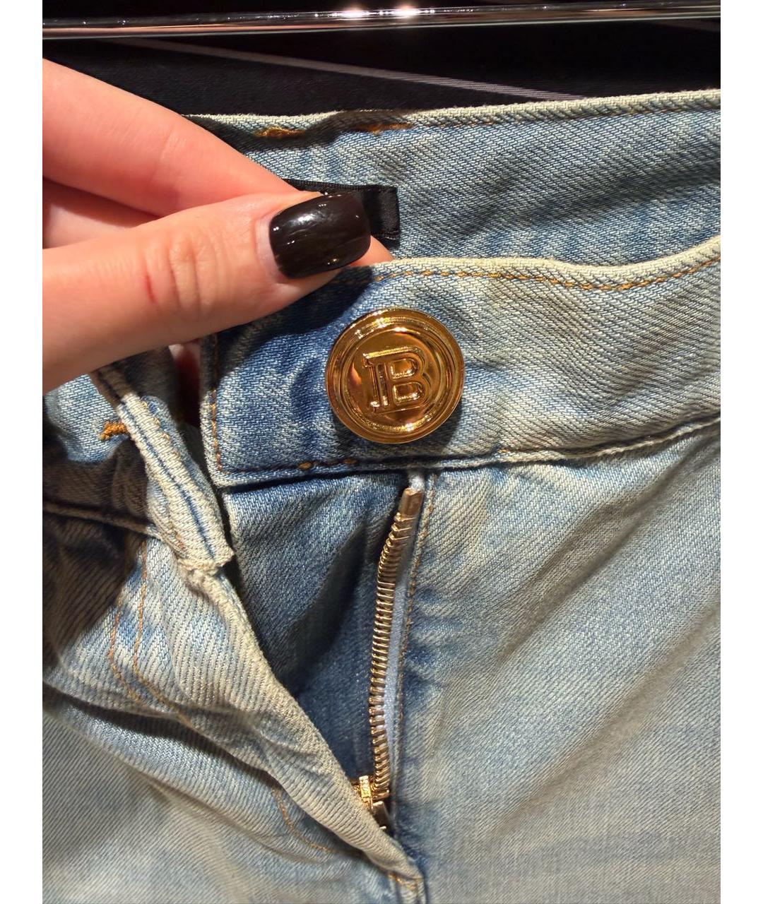 BALMAIN Голубые прямые джинсы, фото 2