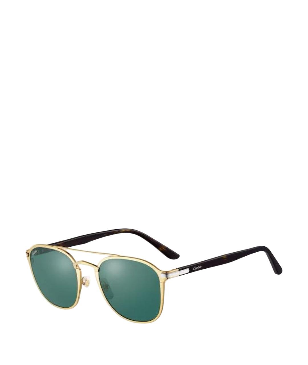 CARTIER Золотые металлические солнцезащитные очки, фото 1