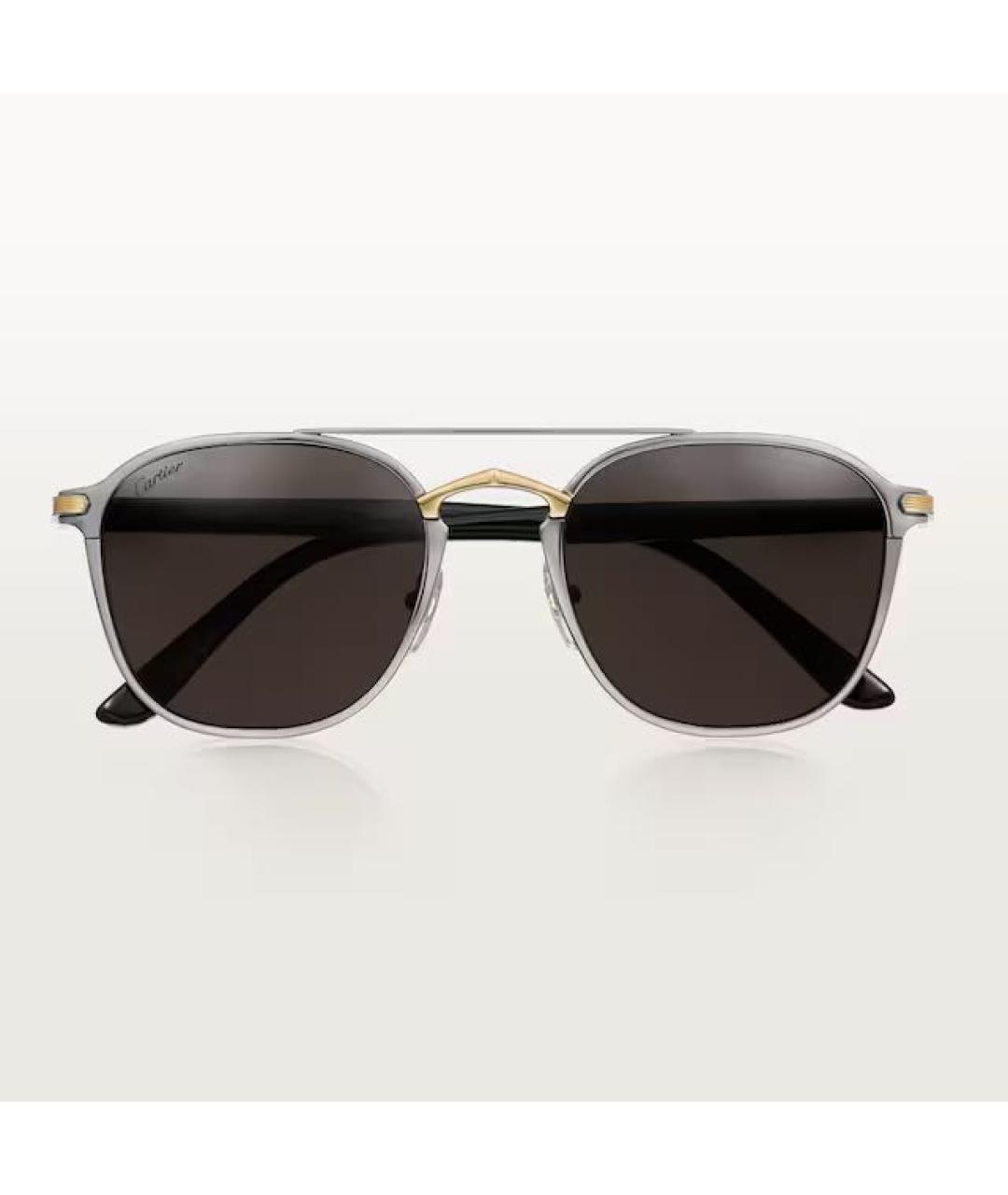 CARTIER Серебряные металлические солнцезащитные очки, фото 2