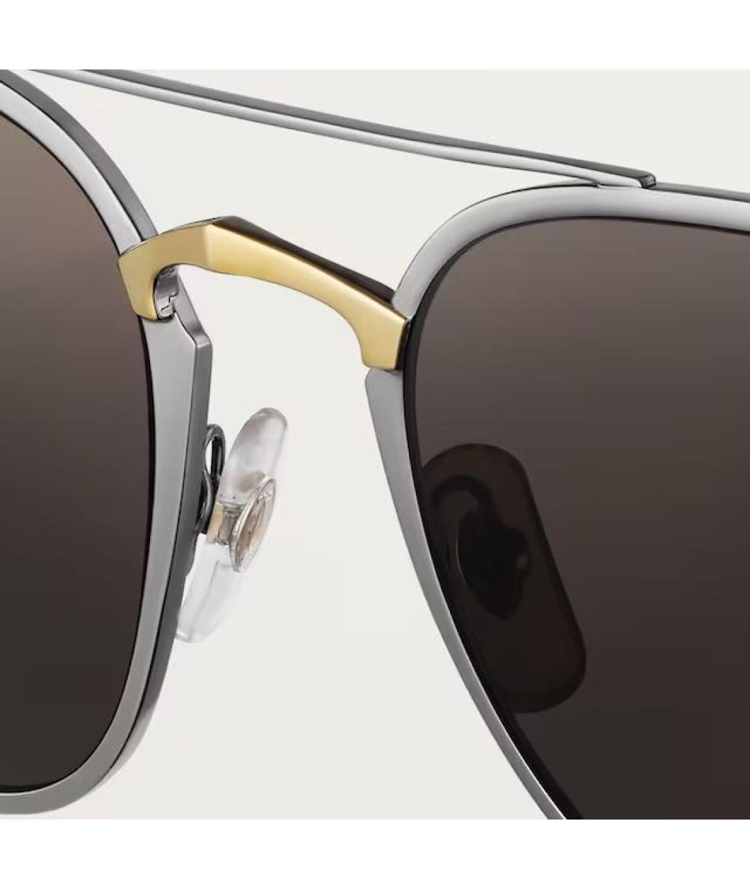 CARTIER Серебряные металлические солнцезащитные очки, фото 3