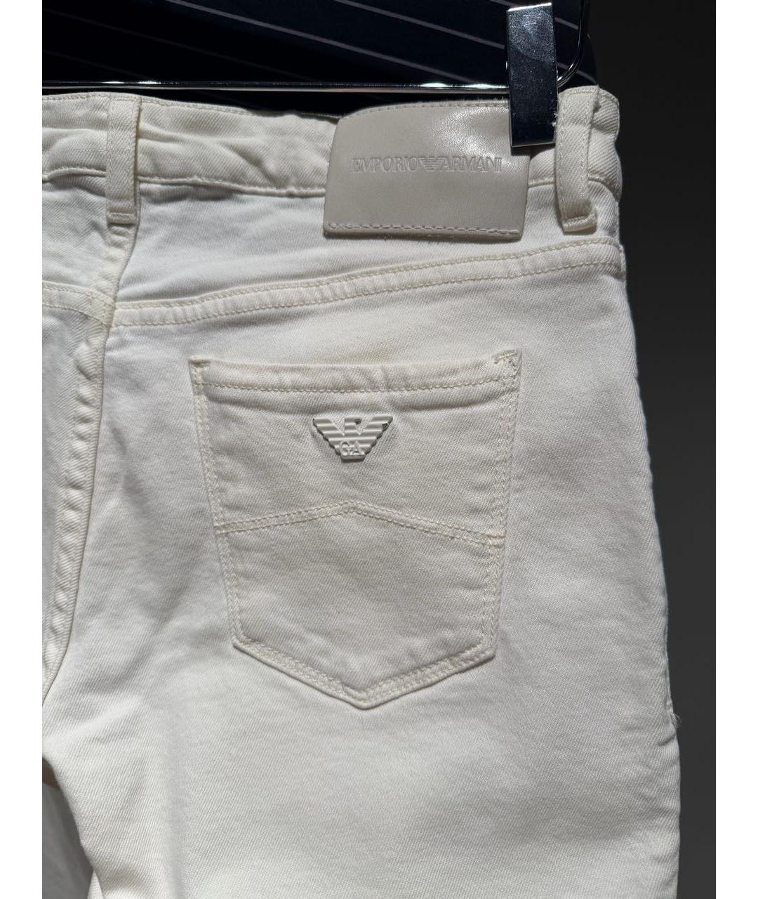 EMPORIO ARMANI Белые джинсы слим, фото 6