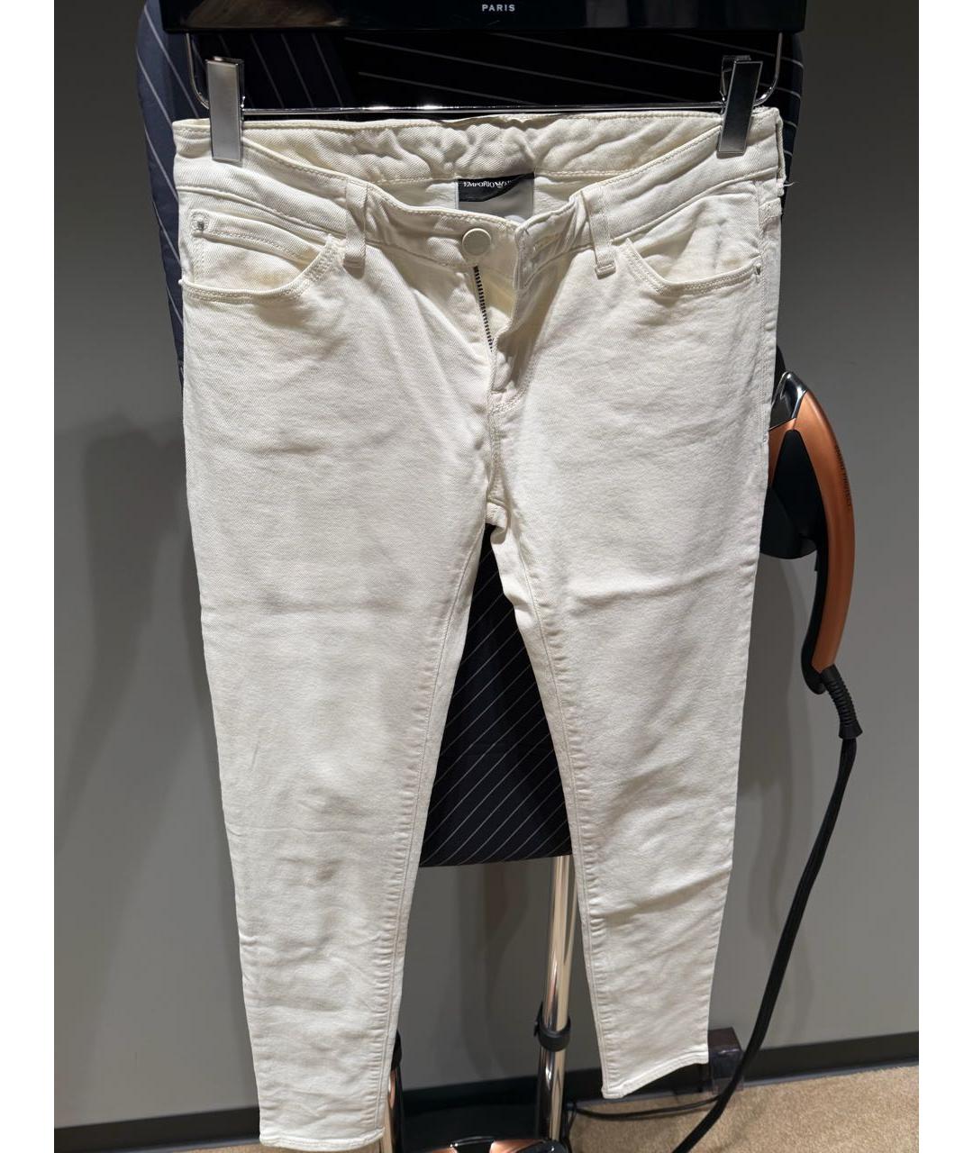 EMPORIO ARMANI Белые джинсы слим, фото 4