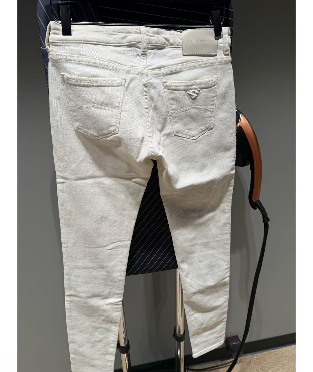 EMPORIO ARMANI Белые джинсы слим, фото 5