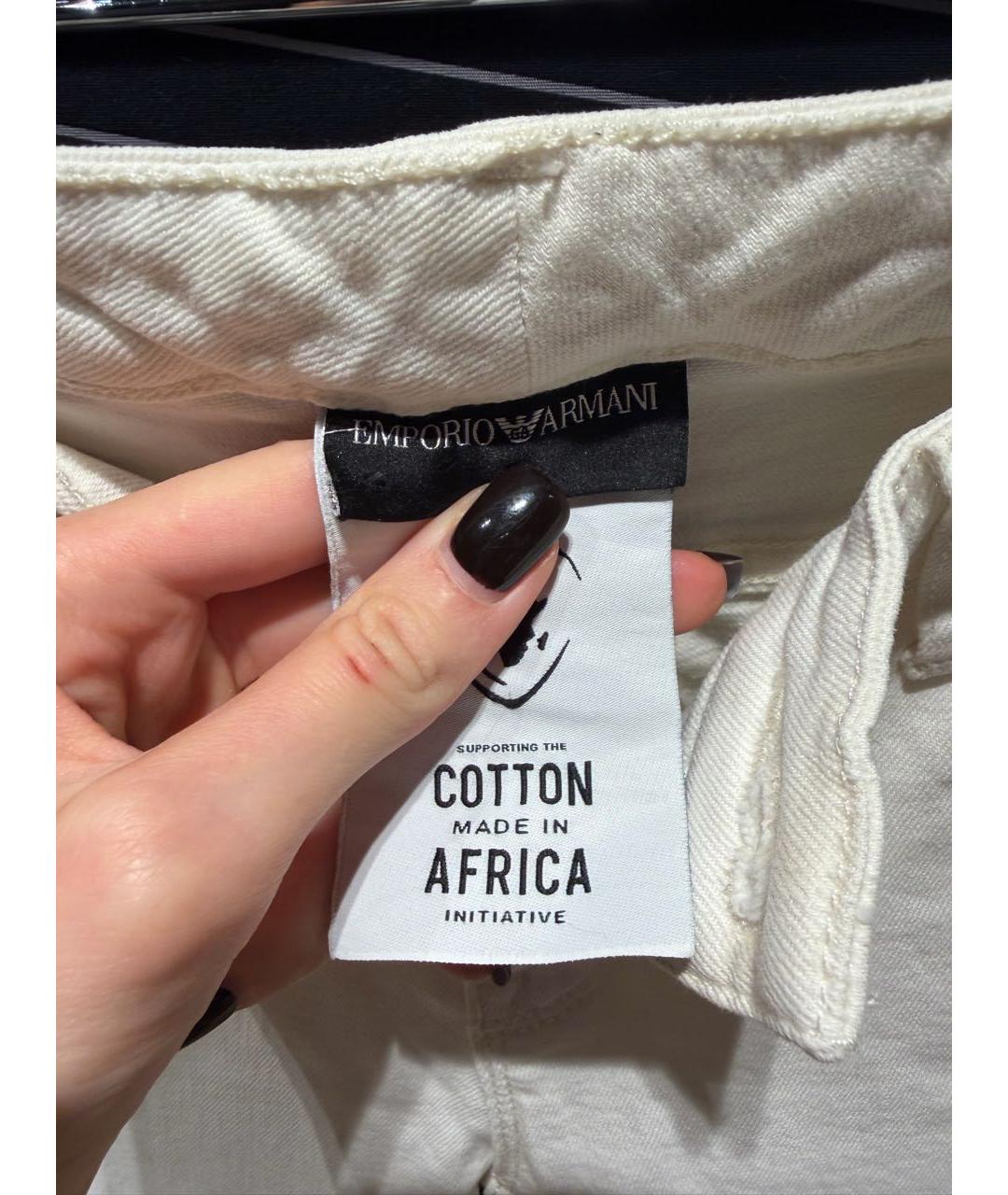 EMPORIO ARMANI Белые джинсы слим, фото 2