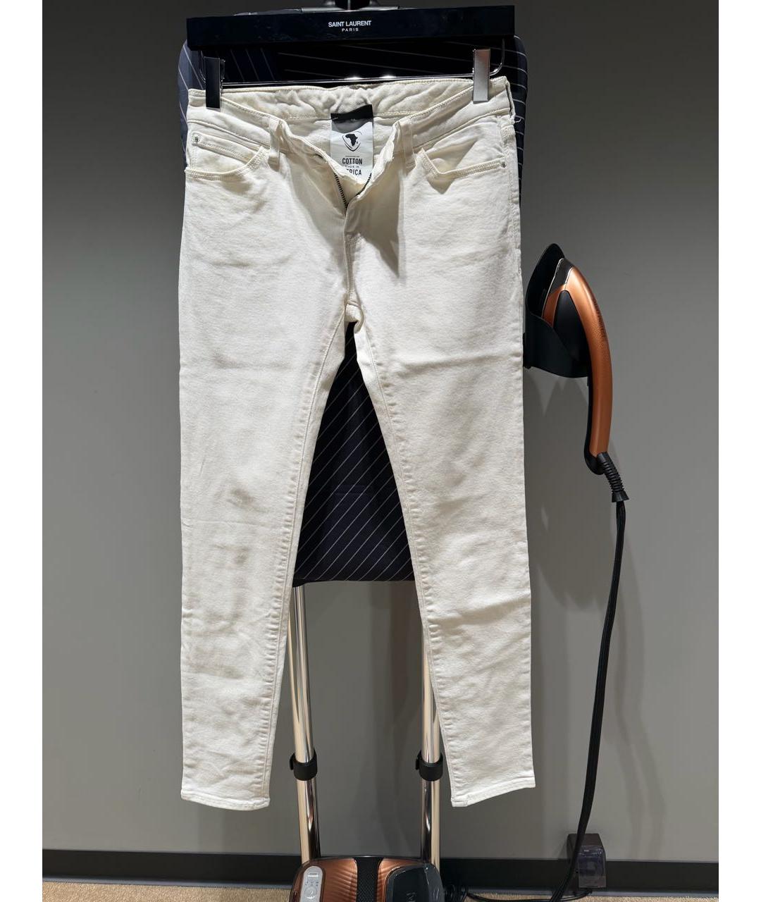 EMPORIO ARMANI Белые джинсы слим, фото 7