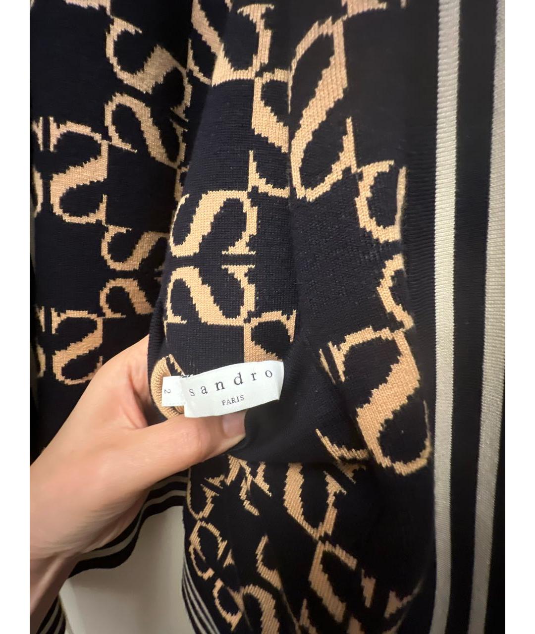 SANDRO Черный полиамидовый кардиган, фото 3
