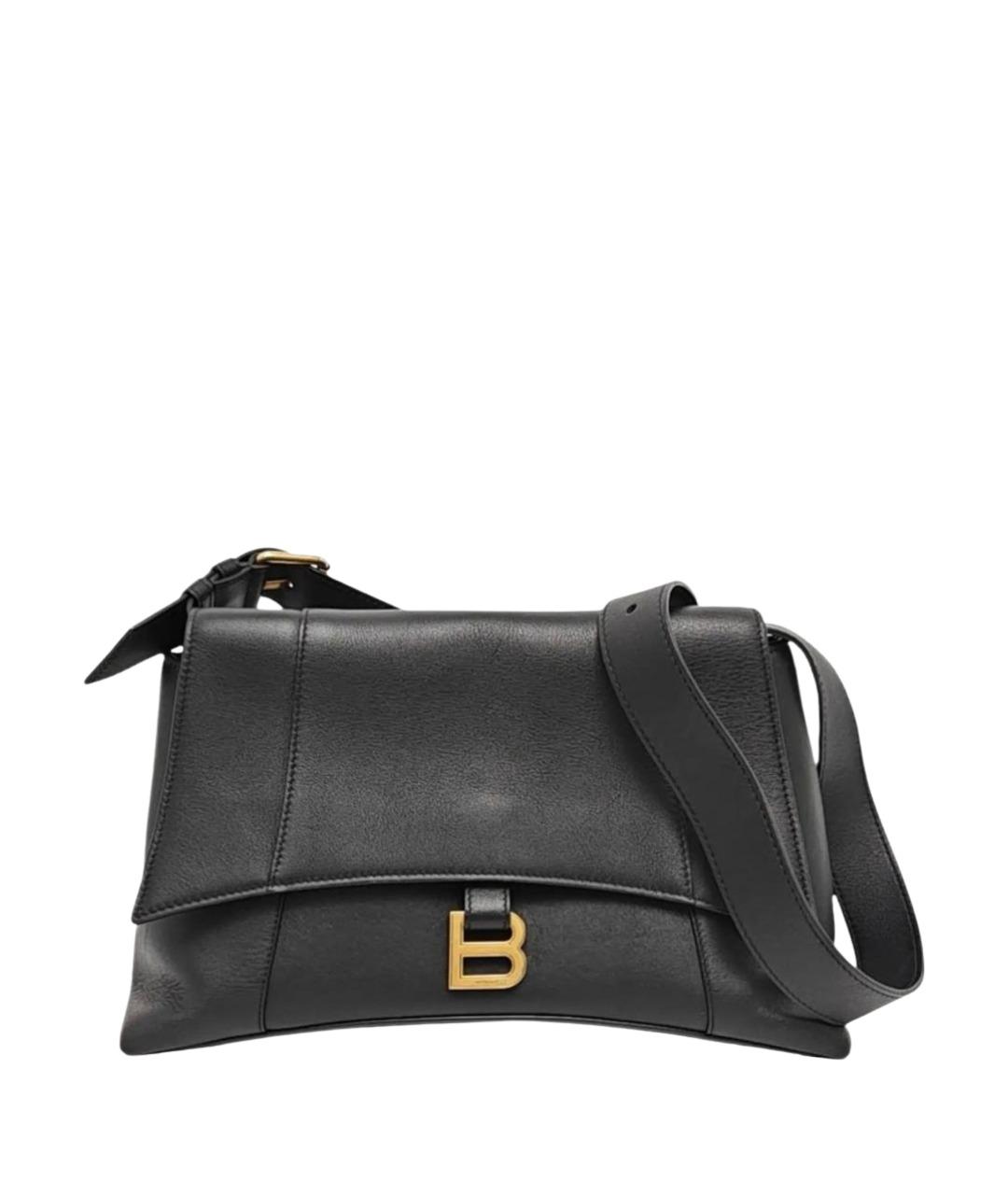 BALENCIAGA Черная кожаная сумка тоут, фото 1