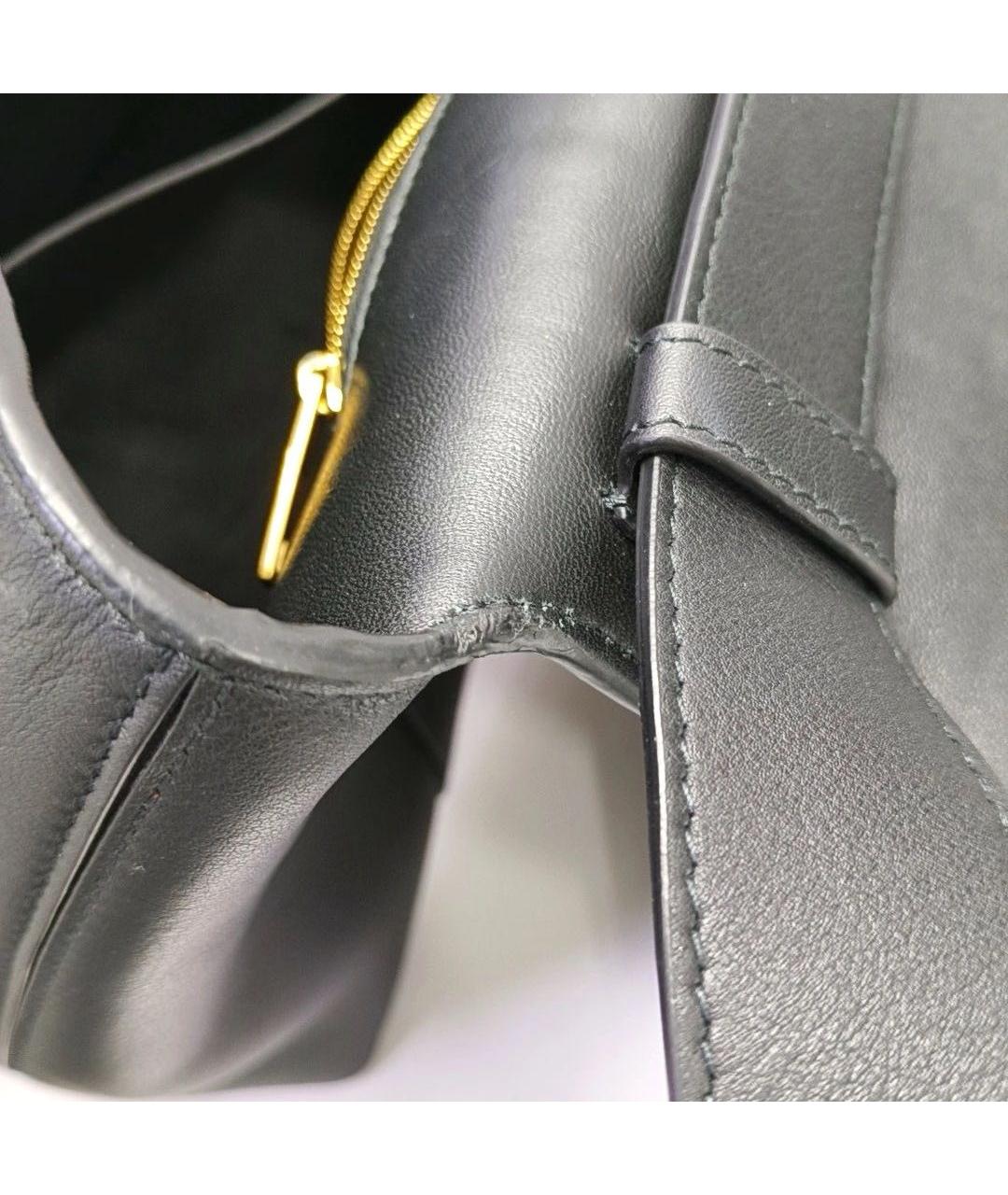 BALENCIAGA Черная кожаная сумка тоут, фото 8