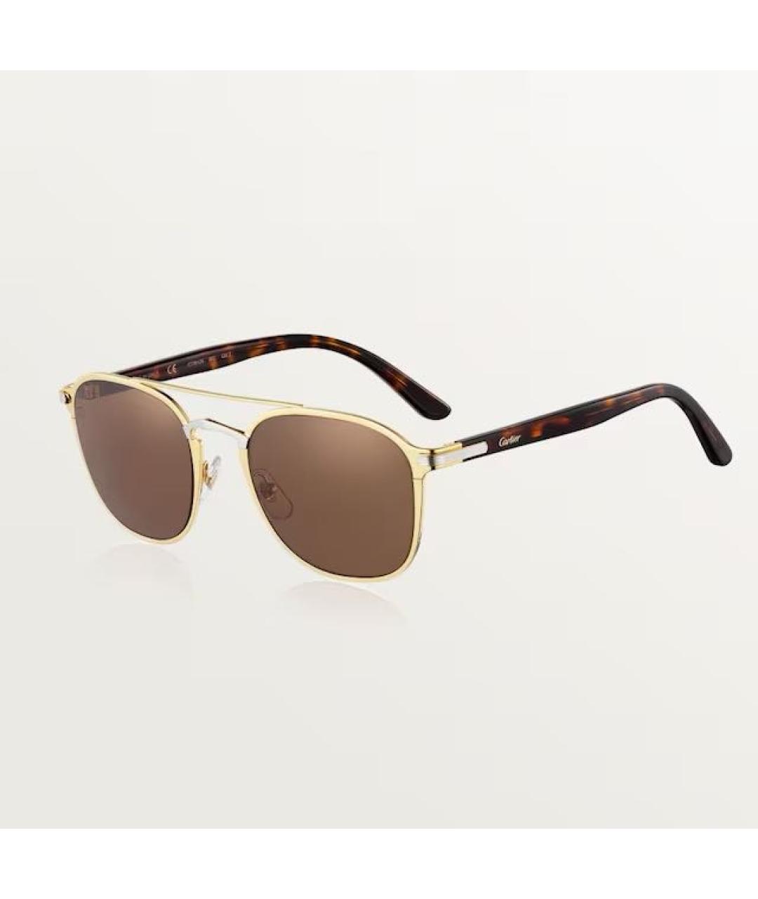 CARTIER Золотые металлические солнцезащитные очки, фото 5
