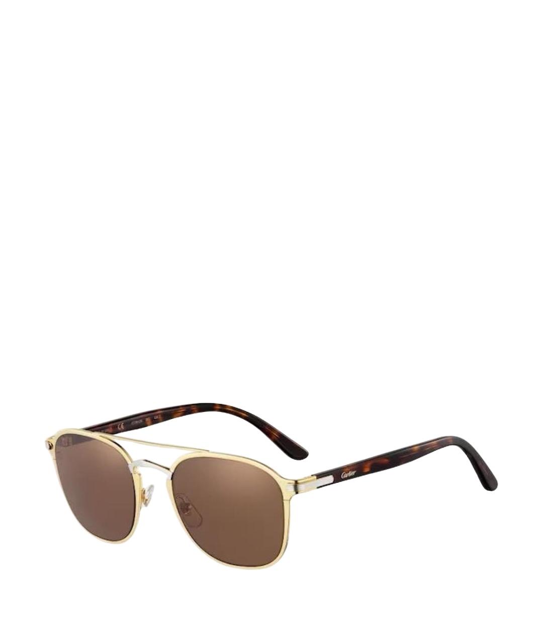 CARTIER Золотые металлические солнцезащитные очки, фото 1